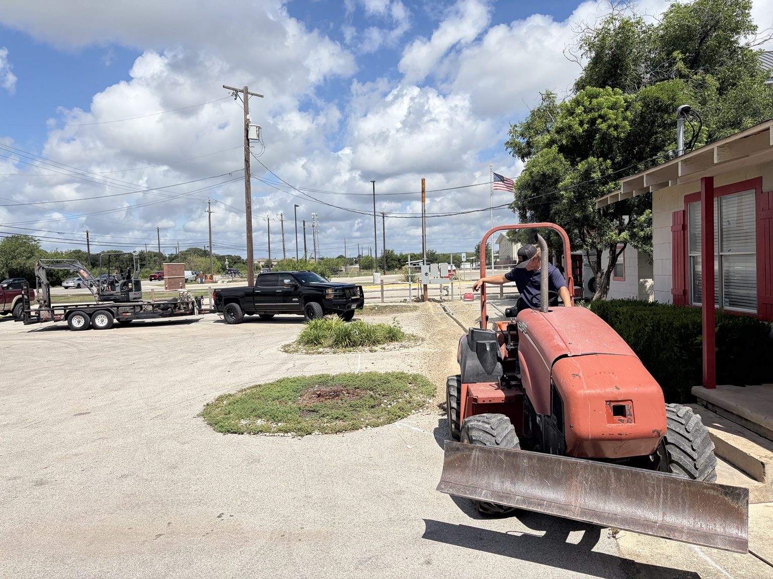 Tractor grading site work